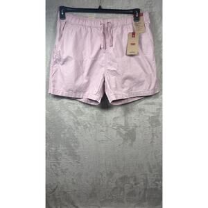 Levi’s NEW XX CHINO Easy Shorts Men XL Pink Linen Blend 6" Elastic Waist Pull On